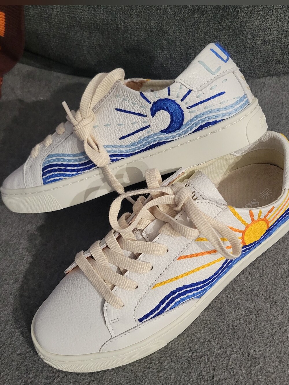 Anthropologie Soludos Sunrise/Moon sneakers S 8  New Never Worn